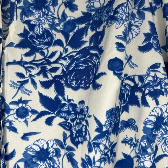 SHEIN Light Blue Distressed Blouse - Picture 5 of 8